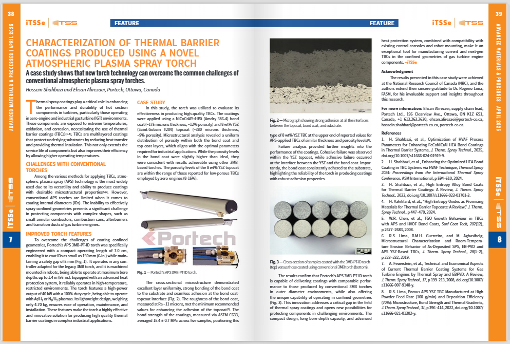 Portech Featured in ASM International’s Advanced Materials & amp; Processes Journal